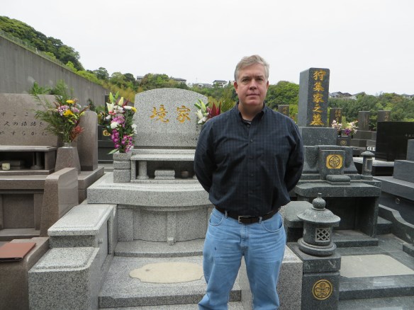 At the Sakai family grave site. 