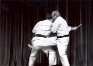 Knife defense at a demo at UMass Amherst in the early 1980s